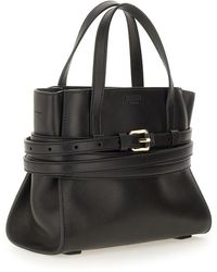 Moschino - Tie Me Bag Small Leather Shoulder - Lyst