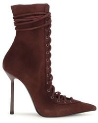 Le Silla - Calf Leather Bos Taurus Lace-Up Boots - Lyst