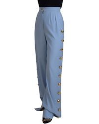 Dolce & Gabbana - Dolce & Gabbana Wool Blend Wide-Leg Trousers - Lyst