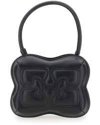 Ganni - 'Butterfly' Handbag With Logo Detail - Lyst