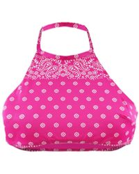 Mc2 Saint Barth - Halter Top Bandanna Print - Lyst