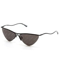 Balenciaga - Sunglasses Cat Eye Semi Rim, Frame And With Brand Logo Lens Bb0093S001 - Lyst