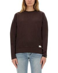 Saint Laurent - Sweatshirt With Logo Cotton Sweatshirts - Lyst