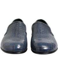 Dolce & Gabbana - Crocodile Nappa Slip-on Shoes - Lyst