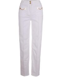 Elisabetta Franchi - Jeans Con Dettaglio Logo - Lyst