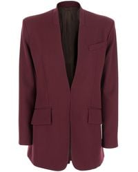The Attico - Plum Gabardine Blazer - Lyst