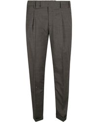 PT Torino - Logo Patched Slim Fit Plain Trousers - Lyst