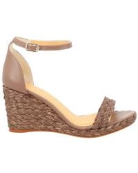Castañer - Castañer Leather Raffia Heel - Lyst