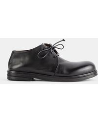 Marsèll - Smooth Leather Zucca Zeppa Derbies Loafers - Lyst
