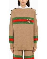 Gucci - Camel Wool Crew-Neck Sweater - Lyst