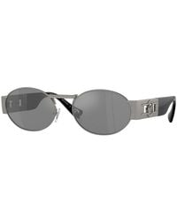 Versace - Sunglasses Oval Full Rim, Frame And Mirror Lens Ve2264100230 - Lyst