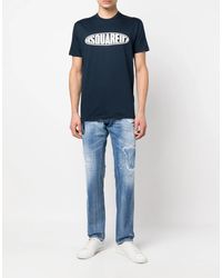 DSquared² - Surf Board Logo T-Shirt Clothing Polo & T-Shirts - Lyst