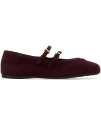 バレエシューズ Prada Brown Suede Ballerinas Cocoa Brown Suede Ballerinas | PRADA