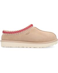 UGG - Smooth Suede Slippers With Sheepskin Lining Ovine Leather - Lyst