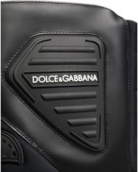 Dolce & Gabbana - Leather Biker Mid Calf Boots Shoes - Lyst