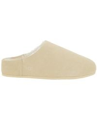 UGG - Mules With Logo Lettering And Shearling Lining Leather - Lyst
