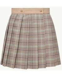 Moncler - Moncler Pleated Check Skirt - Lyst