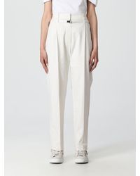 Brunello Cucinelli - Off Tapered Cotton Trousers - Lyst