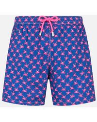 Mc2 Saint Barth - Light Fabric Comfort Swim Shorts With Crabs Print - Lyst