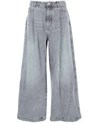 Juun.J - Jeans With Faded Effect And Wide Legi N Denim - Lyst