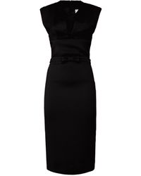 Genny Pussy-bow Cocktail Dress - Black