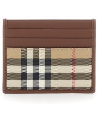 Burberry - Cardholder With Check Motif, Cotton Accessory - Lyst