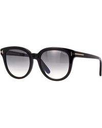 Tom Ford - Round Full Rim, With A Shiny Frame And Gradient Smoke Lens - Lyst