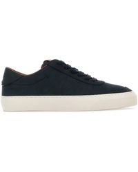 Moncler - Midnight Blue Leather Monclub Sneakers - Lyst