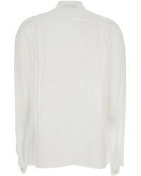 Tory Burch - Viscose Blouse With Pussybow Collar - Lyst