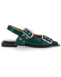 Ganni - Feminine Buckle Ballerinas - Lyst