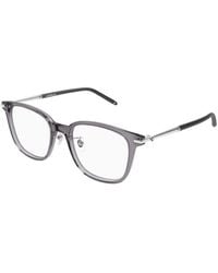 Montblanc - Eyeglasses Square Full Rim, Shiny Frame And Clear Demo Lens Mb0247Ok002 Sunglasses - Lyst