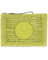 Tory Burch - Pouch Ella Crochet, Raffia Clutch Bags - Lyst