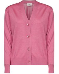 Weekend by Maxmara - Cardigan Wkdtorre V-Neck Raspberry Knit Wool Cardigans - Lyst