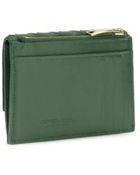 Bottega Veneta - Card Holder Knot Brass Basil-Muse Lamb Leather Wallets & Purses - Lyst