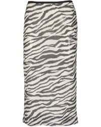 8pm - Zebra Print Skirt - Lyst