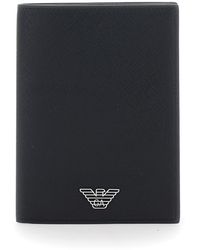 Emporio Armani - Cardholder Tech Fabric Polyurethane Accessory - Lyst