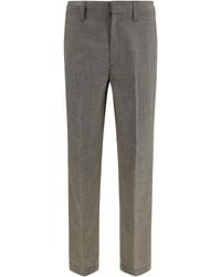 Prada - Tailored Wool Trousers Fleece Ovis Aries - Lyst