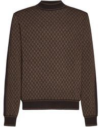 Balmain - Mini Monogram Jacquard Sweater - Lyst