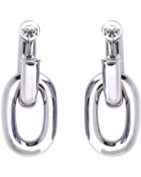 Rabanne - Double Xl Link Earrings Resin; Alluminio - Lyst