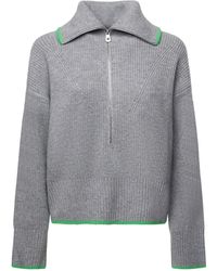 Pinko - Wool And Cashmere Zip-Up Sweater - Lyst