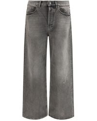 Golden Goose - Gray Cotton Relaxed Fit Jeans - Lyst