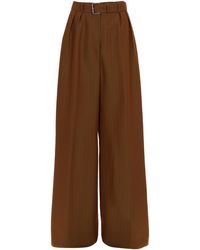 Dries Van Noten - Tailored Wool Trousers With Belt - Lyst