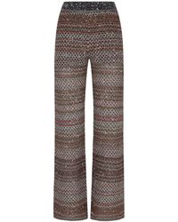 Missoni - Sequin Embellished Flared Knitted Trousers - Lyst