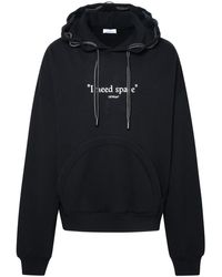 Off-White c/o Virgil Abloh - Give Me Space Black Cotton Hoodie - Lyst