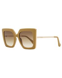 Max Mara - Design4 Sunglasses Mm0051 73F Matte Tan- 52Mm Tan/ Plastic (Injected)/Metal - Lyst