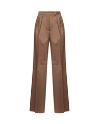 Max Mara - Hazelnut Twill Mxmzimino Straight Trousers - Lyst