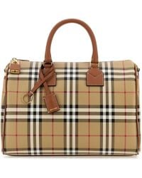 Burberry - Printed Canvas Medium Check Handbag - Lyst