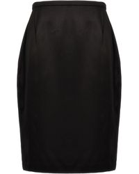 Saint Laurent - Satin Skirt Skirts - Lyst