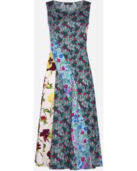 Weekend by Maxmara - Tappeto Patchwork Cotton Midi Dress - Lyst