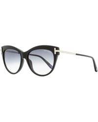 Tom Ford - Cat Eye Sunglasses Tf821 Kira 01B-Palladium 56Mm Ft0821 Plastic (Acetate)/Metal - Lyst